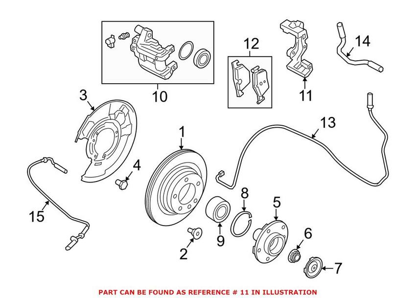 BMW Disc Brake Caliper Bracket - Rear 34216850860